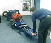 loading a powermate in the horizontal position