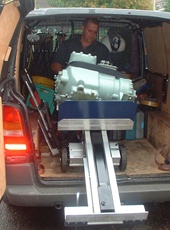 Unloading motor with L-Series machine